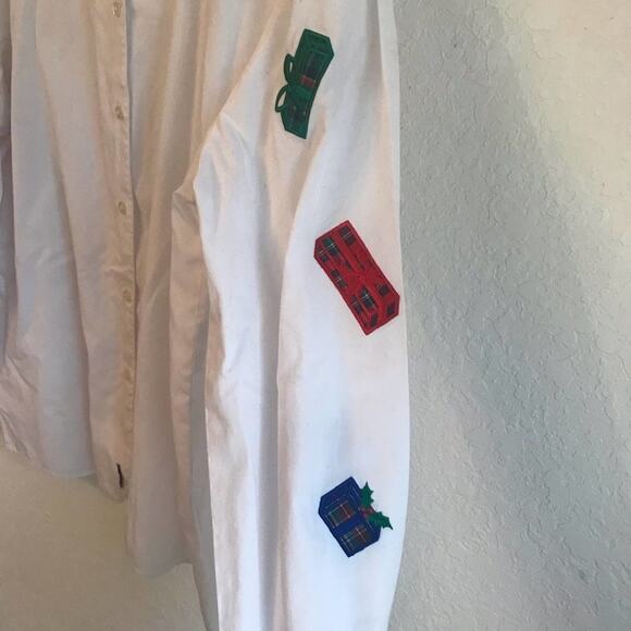 Vintage Westbound L white button shirt Christmas - Picture 5 of 11